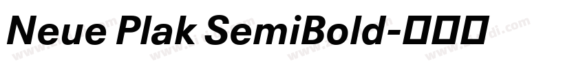 Neue Plak SemiBold字体转换